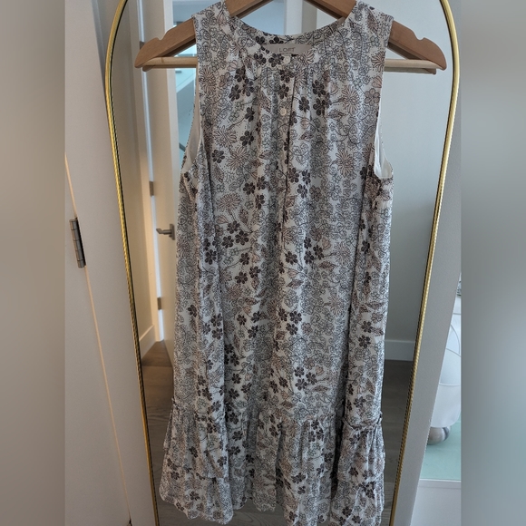 Ann Taylor LOFT Floral Chiffon Sleeveless Ruffle Mermaid Dress Size XS - Picture 6 of 7